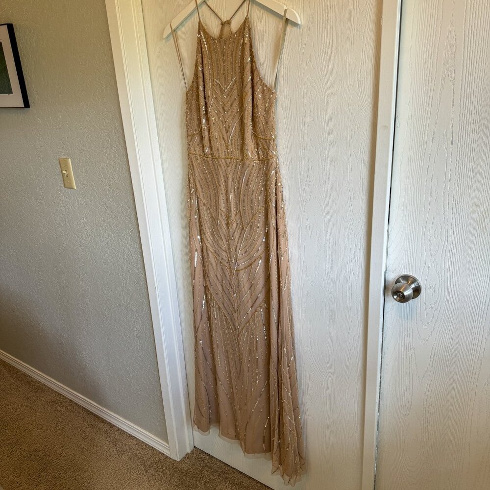 Art Deco Beaded Bridesmaid Dress - Size 2